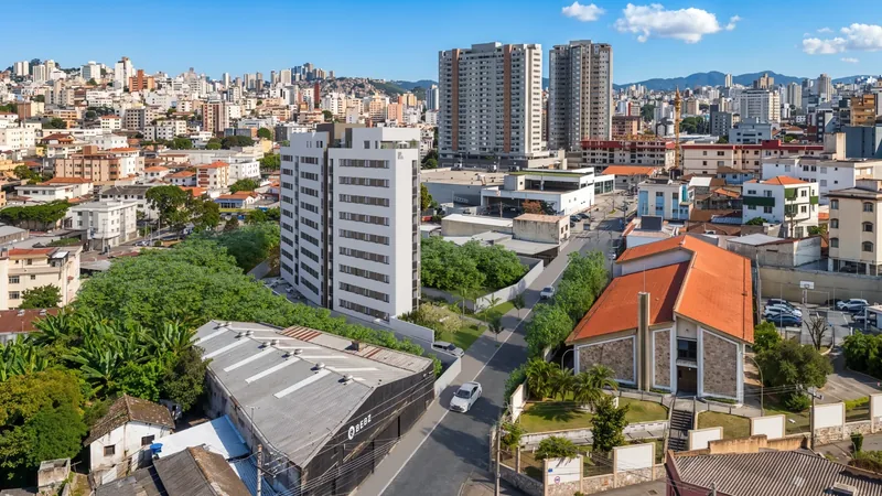 Vista aérea do Nova Suíça com a localização do Quasar Residence